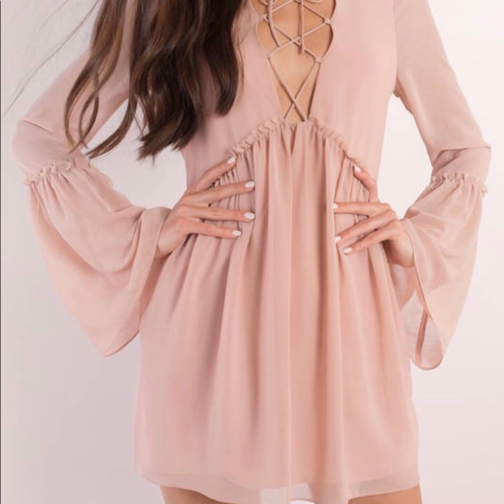 Pink boho dress